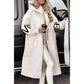 Ladies Hooded Long Sleeve Knitted Sleeve Patchwork Casual Jacket