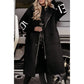 Ladies Hooded Long Sleeve Knitted Sleeve Patchwork Casual Jacket