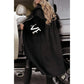 Ladies Hooded Long Sleeve Knitted Sleeve Patchwork Casual Jacket